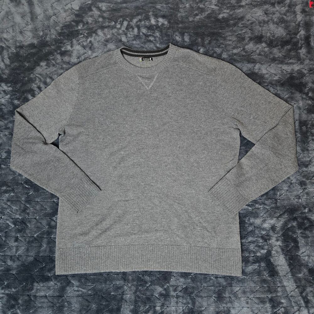 Smartwool Men's Thermal Gray Wool Blend Sweater Crewneck Layer Shirt - Size L